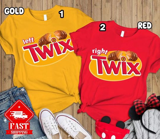 Candy Twix Halloween Costume Shirt, Twix Left and Right Couple Shirt, Candy Group Halloween Shirts, Friends Matching Costume Shirt