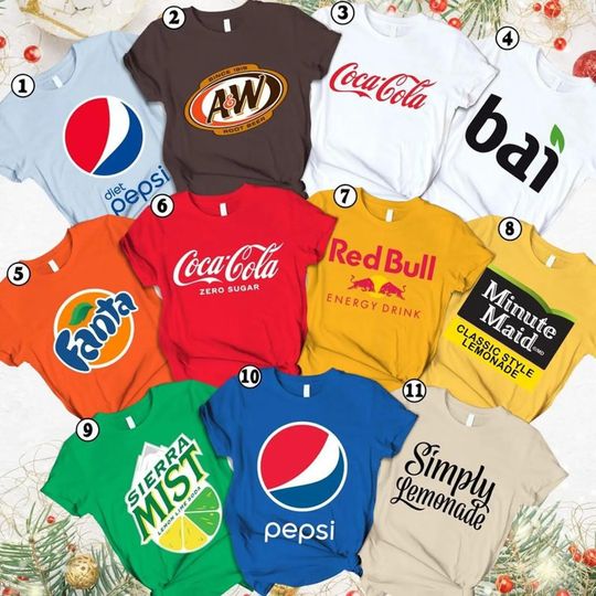 Discover Custome Soda Drinks Group Halloween Matching Family Shirt Teacher Halloween Costume Shirt Halloween Group Party Shirt Matching Family Tee