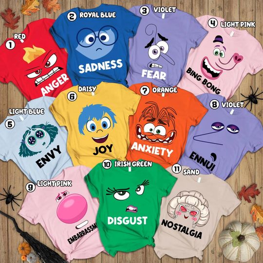 Inside Out Halloween Costume Shirts, Inside Out Costume Shirt, Inside Out Family Matching Shirt, Disneyland Costume Family Trip Shirt