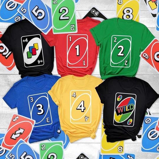 Playing Card Game Matching Costume Shirt, Card Game Tee, Halloween Cosplay Game Group Tee, Family Tee, Board Game Costume Matching Shirt