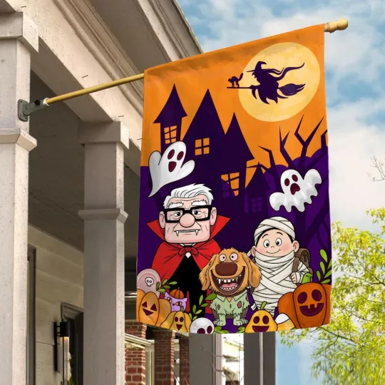 Discover Pixar Up Characters Halloween Costume Garden Flag Trick Or Treat Spooky Vibes