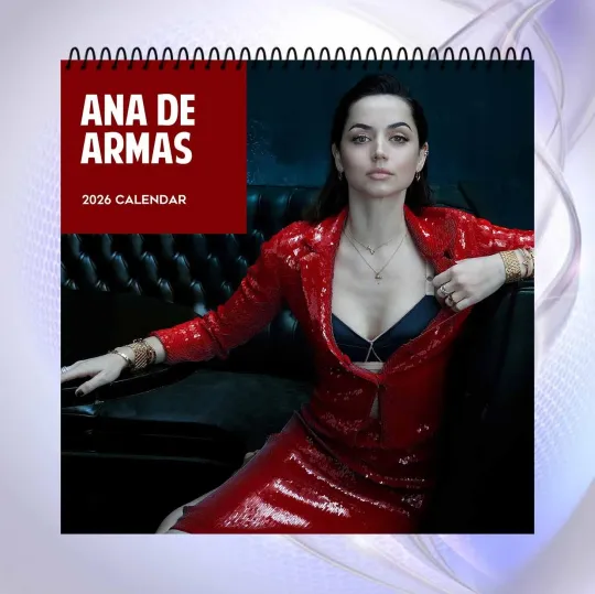 Discover Ana de Armas 2026 Wall Calendar, Celebrity Art Print, Glam Home Decor Gift