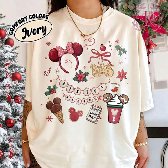 Discover Retro Mickey Minnie Tis The Season Christmas Shirt, Gingerbread Cookies Shirt, Mickey and Friends Christmas Shirt, Disney Holiday Shirt