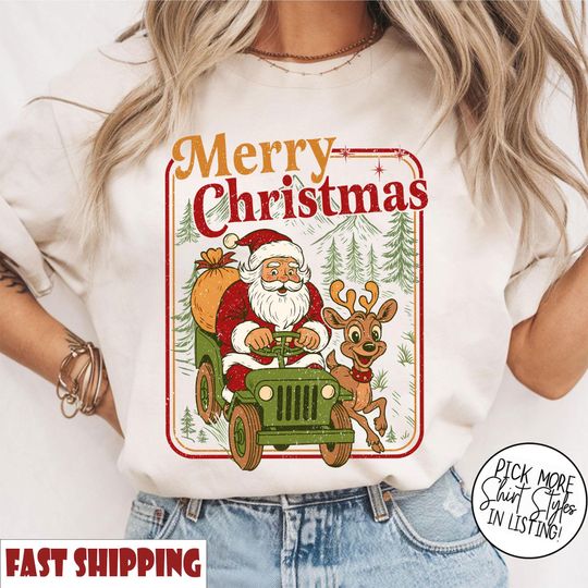 Discover Santa Merry Christmas Shirt, Merry Christmas Shirts, Santa Claus Tee, Xmas Women Men Shirt, Santa Christmas Sweatshirt, Christmas Party Tee