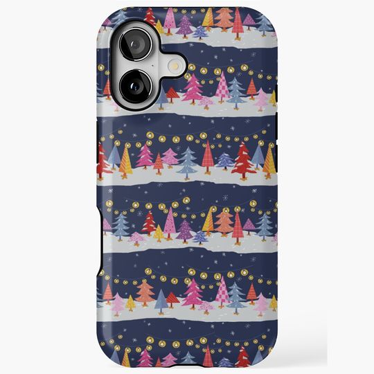 A Very Charlie Brown Christmas Colorful Trees iPhone Case