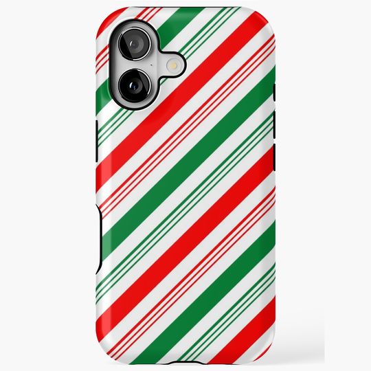 red and green candy cane iPhone Case