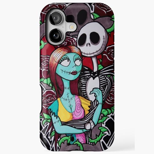 Discover Nightmare before Christmas Jack and Sally iPhone Case
