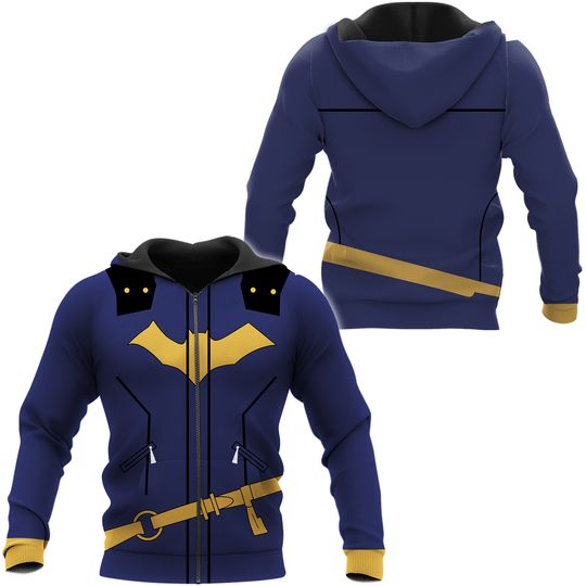 Batman Batgirl Hoodie Jumper Superhero Cosplay Costume 3D Print Tops