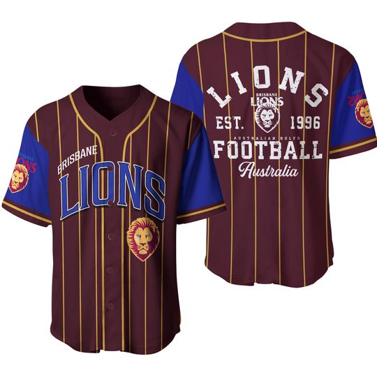 Brisbane Lions Since 1996 Lions Football Baseball Jersey, Gift For Her Him