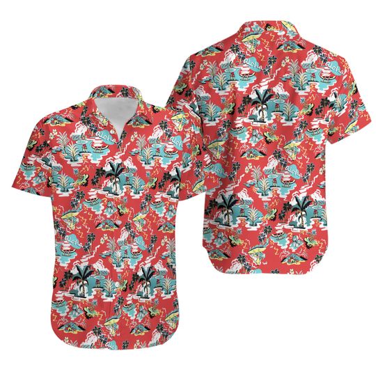 Palm Springs Hawaiian Shirt Button Down Mens Hawaiian Shirts
