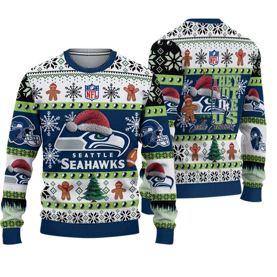 Seatle Seahawks Football They Not Like Us Christmas Ugly Sweater