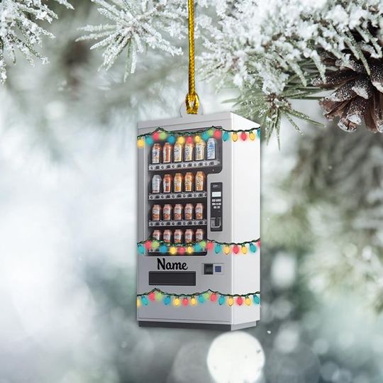 Personalized Vending Machine Ornament, Drinks Vending Machine Christmas Ornament, Vending Machine Hanging Ornament Holiday Gift