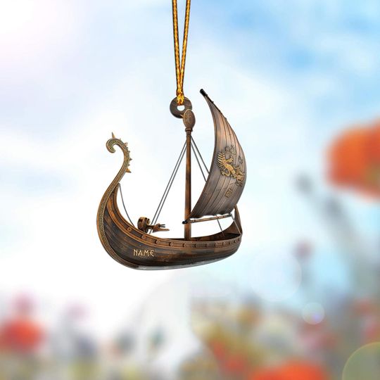 Discover Viking Ship Christmas Ornament, Christmas Tree Decor, Loved Viking Ship Ornament, Hanging Ornament Gift