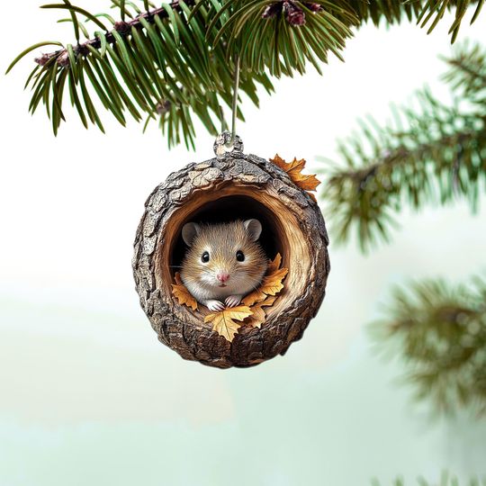 Discover Hamster 2D Flat Ornament, Hamster Christmas Ornament, Hamster Ornament Holiday Gift