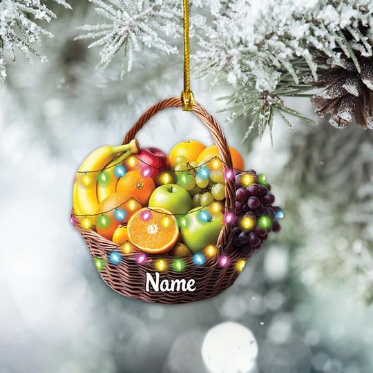 Discover Personalized Vegetables Christmas Ornament, Fruits and Veg Ornament, Farmer Ornament, Vegetarian Ornament, Veggie Ornament Gift