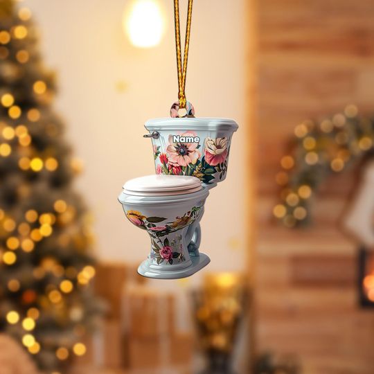 Discover Toilet Christmas Ornament, Funny Ornament, Bathroom Decor, Toilet Xmas Ornament