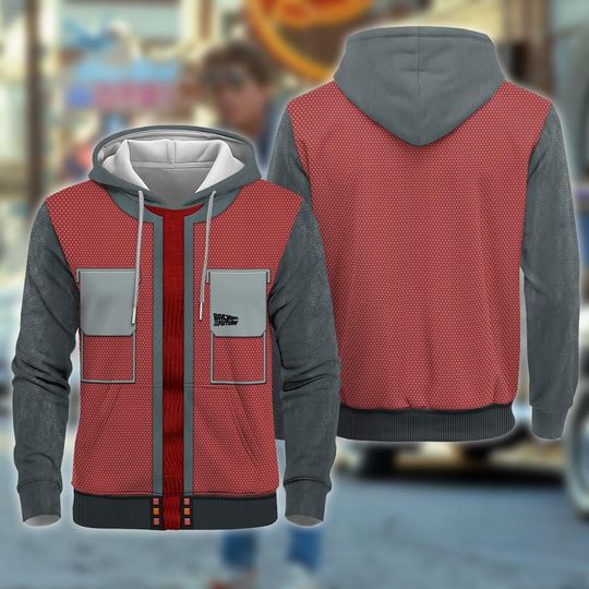 Back To The Future 3D Full Over Print Hoodie, Marty McFly Cosplay Sweatshirt