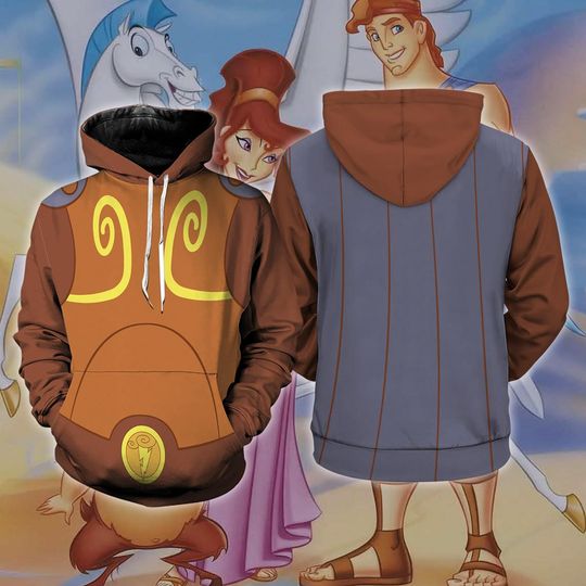 Hercules 3D Full Over Print Hoodie, Hercules Movie Cosplay Costume Hoodie