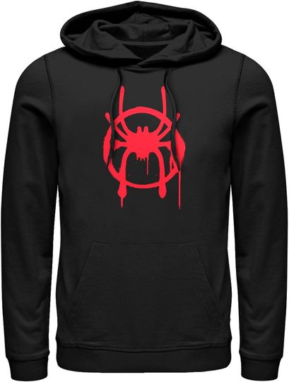 Discover Men's Marvel Spider-Man: Into the Spider-Verse Symbol Pull Over Hoodie