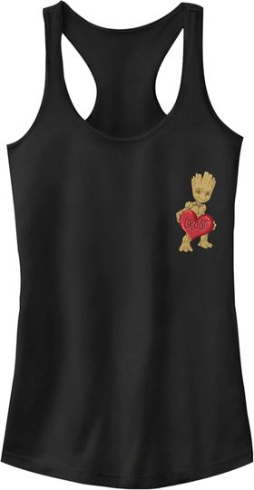 Fifth Sun Marvel Classic Groot Heart Women's Racerback Tank Top