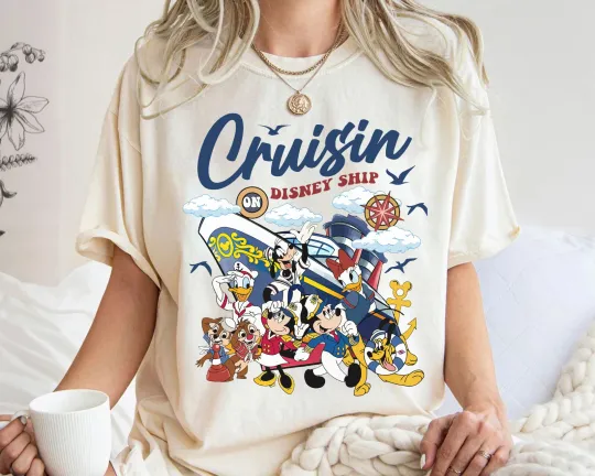 Discover Vintage Mickey and Friends Disney Cruise T-Shirt Unisex Adult Kid