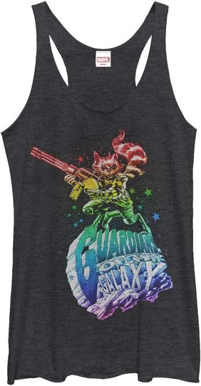 Discover Fifth Sun Marvel Women's Raccoon Guardian Racerback Tank Top