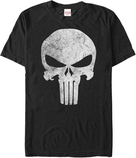 Men's Marrvel Punisher Retro Skull Symbol T-Shirt