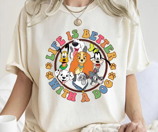 Discover Disney Dogs Pluto & Lady & Tramp Unisex T-Shirt