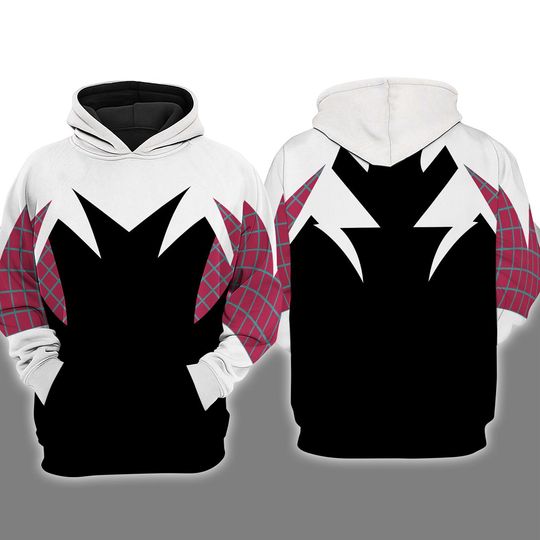 Spider Girl 3D Full Over Print Hoodie, Gwen Stacy Cosplay Sweatshirt