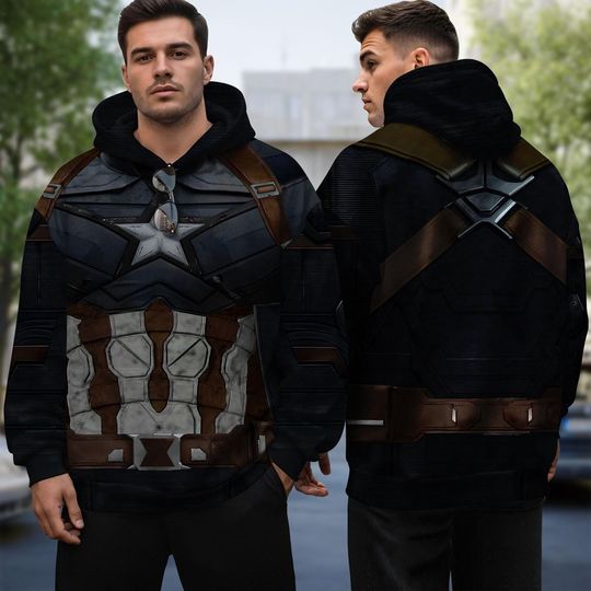 Discover Captain America Winter Soldier 3D Full Over Print Hoodie, Halloween Gift