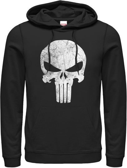 Men's Marvel Punisher Retro Skull Symbol Hoodie
