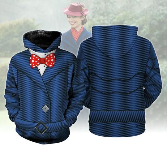 Mary Poppins 3D Full Over Print Hoodie, Mary Poppins Returns Costume