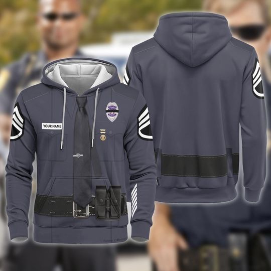 Discover Police Officer 3D Full Over Print Hoodie, Police Cosplay Sweatshirt