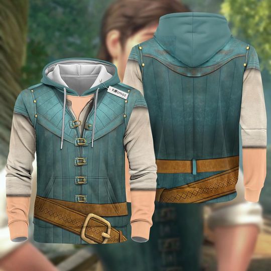 Discover Flynn Rider Full Over Print 3D Hoodie, Prince Rapunzel Cosplay Shirt