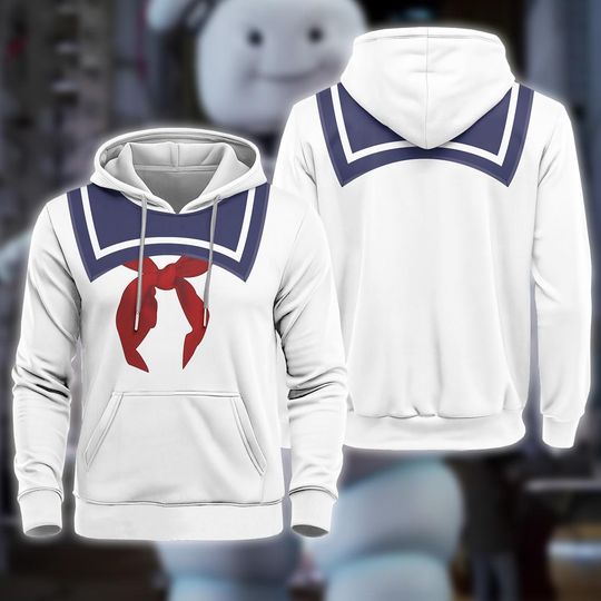 Stay Puft Marshmallow 3D Full Over Print Hoodie, Ghostbusters Cosplay Sweatshirt
