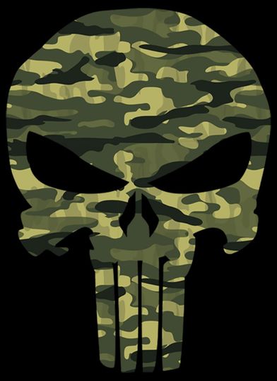 Men's Marvel Punisher Camo Skull Symbol Hoodie