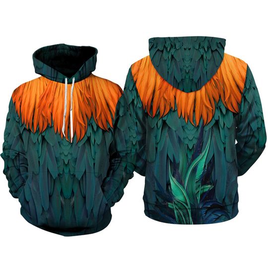 Hei Hei The Rooster 3D Full Over Print Hoodie, Moana Hei Hei Cosplay Sweatshirt