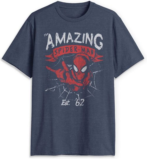 Discover Men's Marvel Spider-Man Est 62 T-Shirt