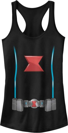 Fifth Sun Women's Marvel Universe Black Widow Front Tri-Blend Racerback Layering Tank