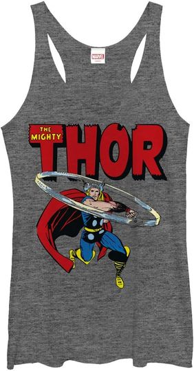 Discover Fifth Sun Marvel Classic Thor Throw Women's Racerback Tank Top
