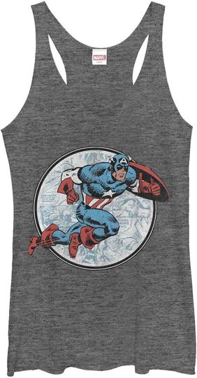 Discover Fifth Sun Marvel Classic Retro Cap Women's Racerback Tank Top