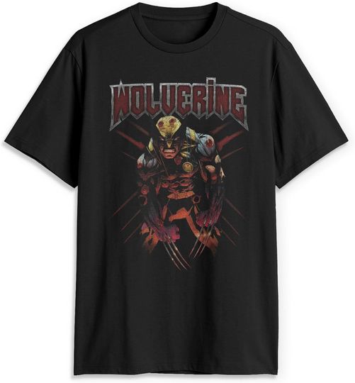 Men's Marrvel X-Men Wolverine Scratch T-Shirt