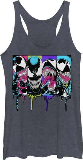 Fifth Sun Marvel Classic Neon Venom Women's Racerback Tank Top