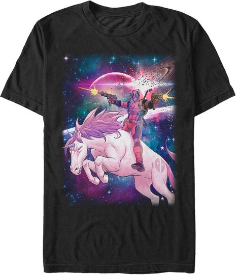 Discover Men's Marvel: Deadpool Legendary Space Unicorn T-Shirt