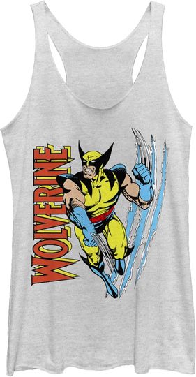 Fifth Sun Marvel Classic Wolvie Claw Flip Women's Racerback Tank Top