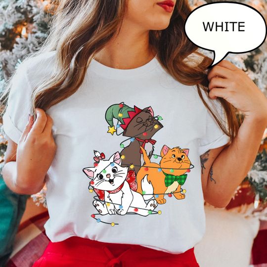 Discover Comfort Colors Aristocats Christmas T-Shirt, Berlioz Toulouse Marie Cat Shirt, Disney Cats T-Shirt, Cal Lover Xmas Gift, Cats Xmas Shirt