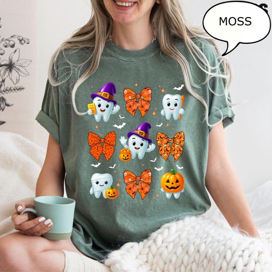 Coquette Bow Teeth T-Shirt, Halloween Dentist
