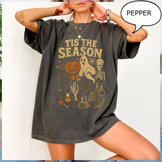 Vintage Halloween T-Shirt, Tis The Season Halloween Tee