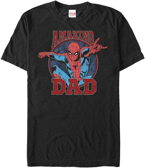 Discover Marvel Men's Father's Day Spider-Man Amazing Dad T-Shirt