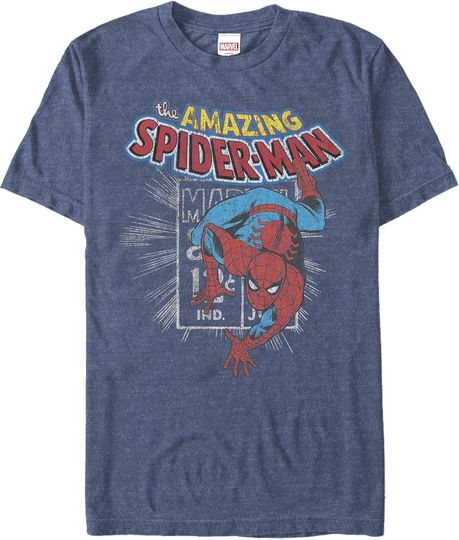 Men's Marrvel Spider-Man Comic Book Cent T-Shirt
